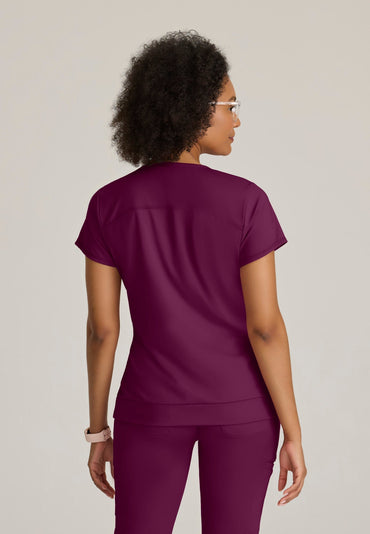 Motivate Knit Top - Wine - Jen's Scrubs