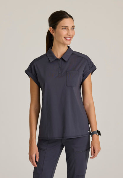 Renew Knit Top - Steel - Jen's Scrubs