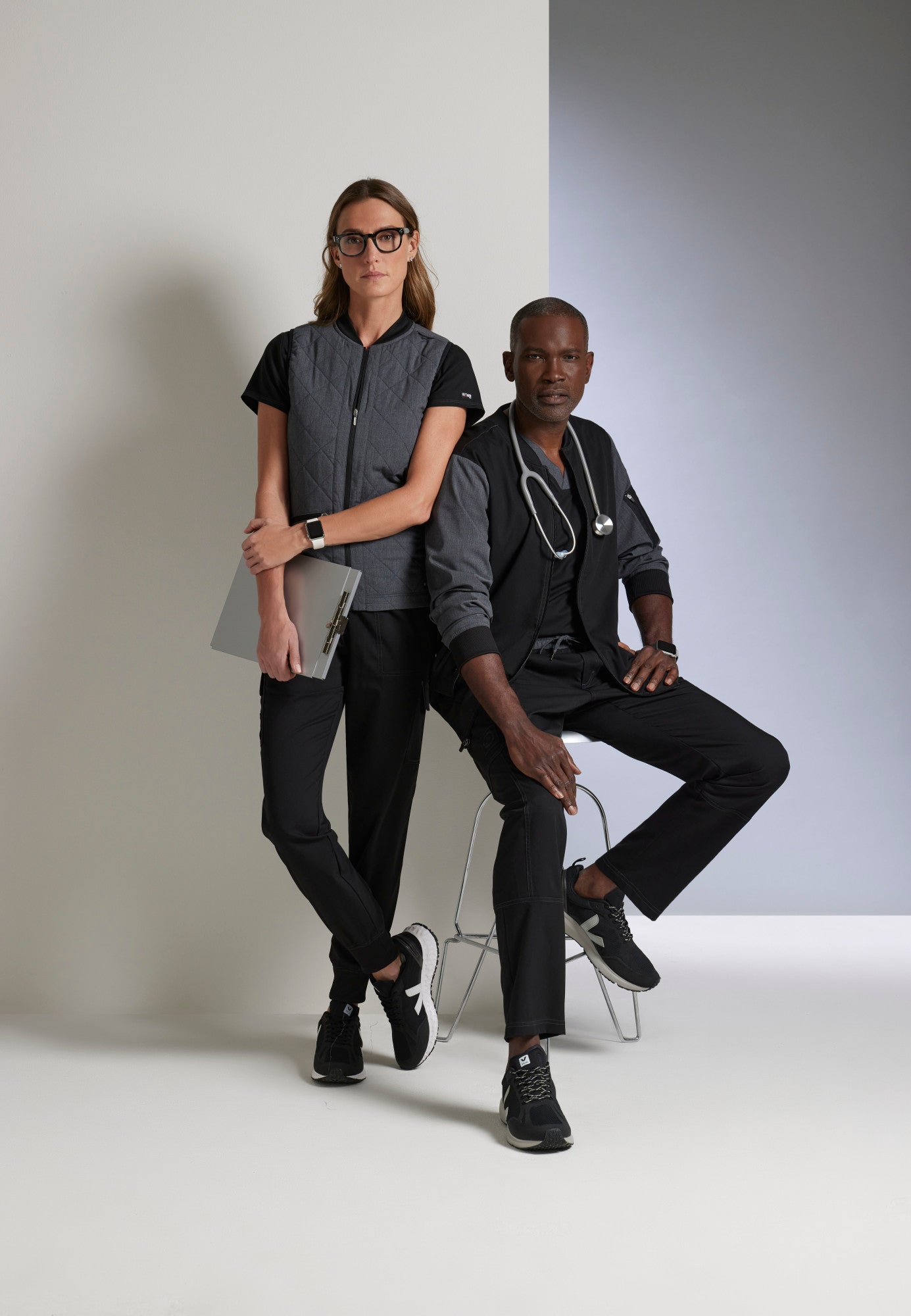 Cristina Vest - Black - Jen's Scrubs