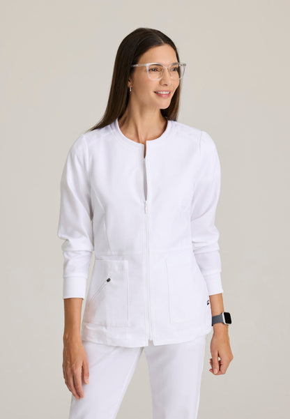 Millie Jacket - White - Jen's Scrubs