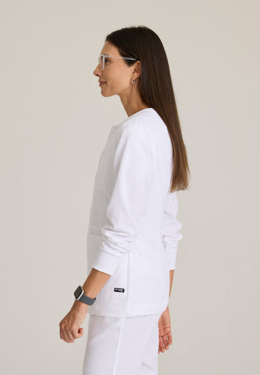 Millie Jacket - White - Jen's Scrubs