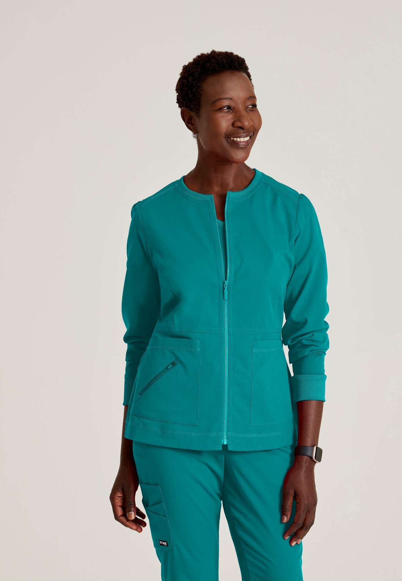 Millie Jacket - Teal - Jen's Scrubs