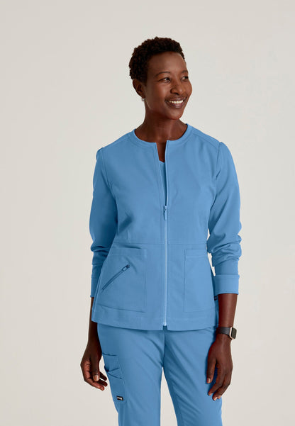 Millie Jacket - Ciel Blue - Jen's Scrubs