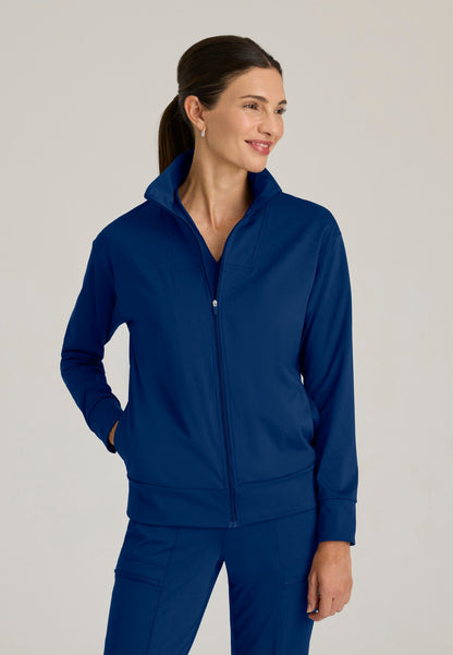 Ease Warm-Up Jacket - Indigo - Jen's Scrubs