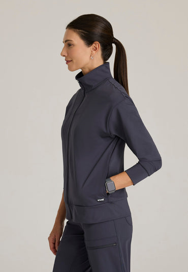 Ease Warm-Up Jacket - Steel - Jen's Scrubs