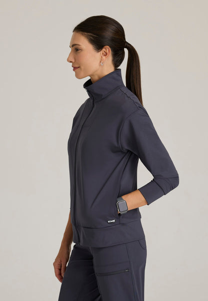 Ease Warm-Up Jacket - Steel - Jen's Scrubs