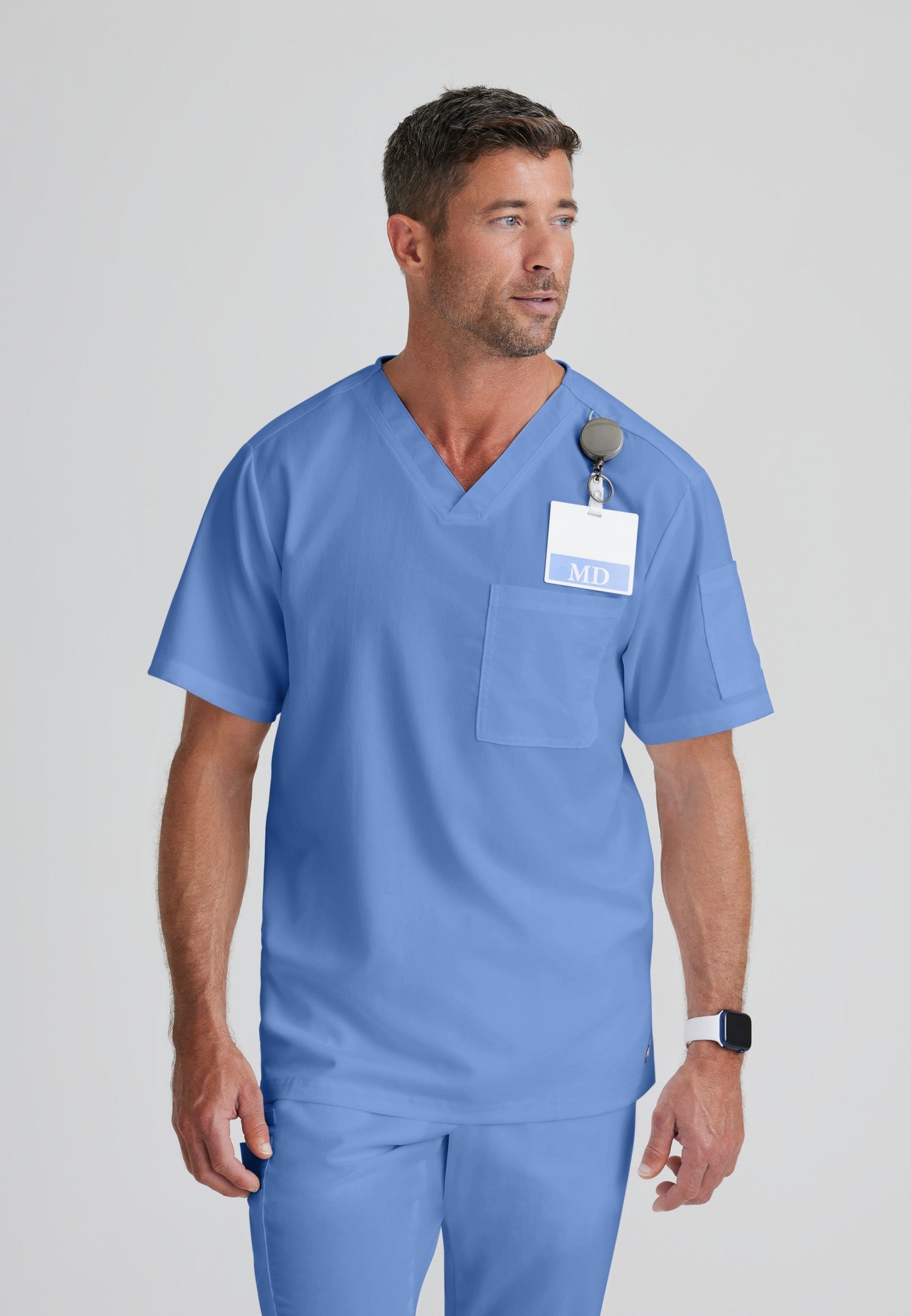 Evan Top - Ciel Blue - Jen's Scrubs