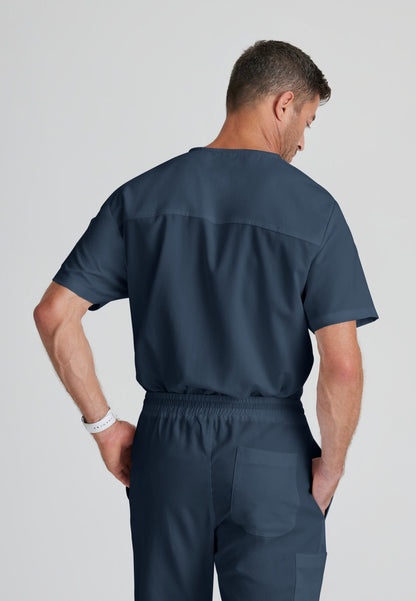 Evan Top - Steel - Jen's Scrubs