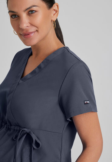 Lilah Top - Steel - Jen's Scrubs