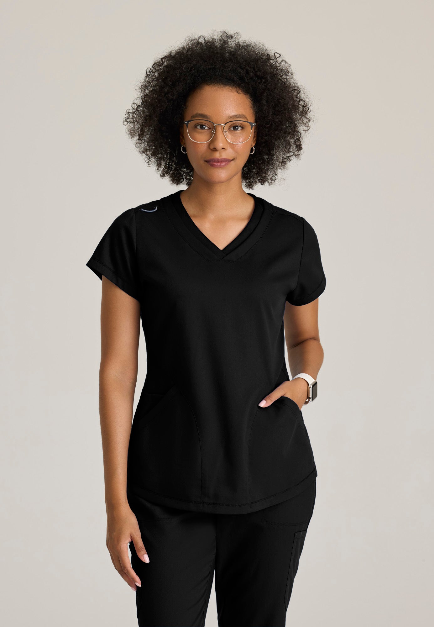Evelyn Top - Black - Jen's Scrubs