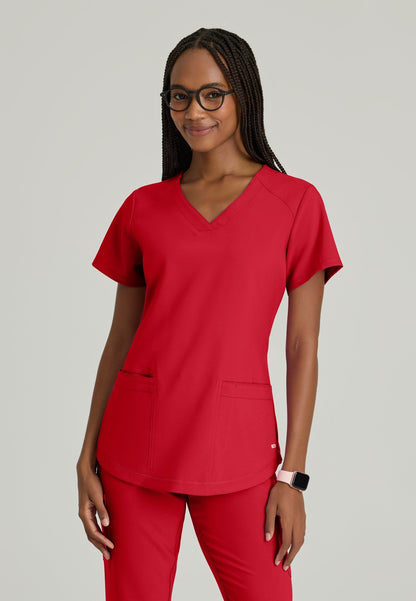 Rhythm Top - True Red - Jen's Scrubs