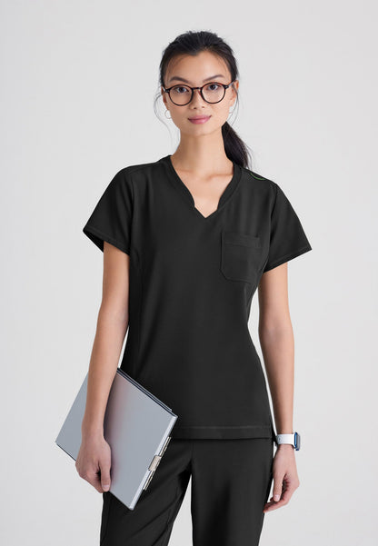 Sway Tuck-In Top - Black - Jen's Scrubs