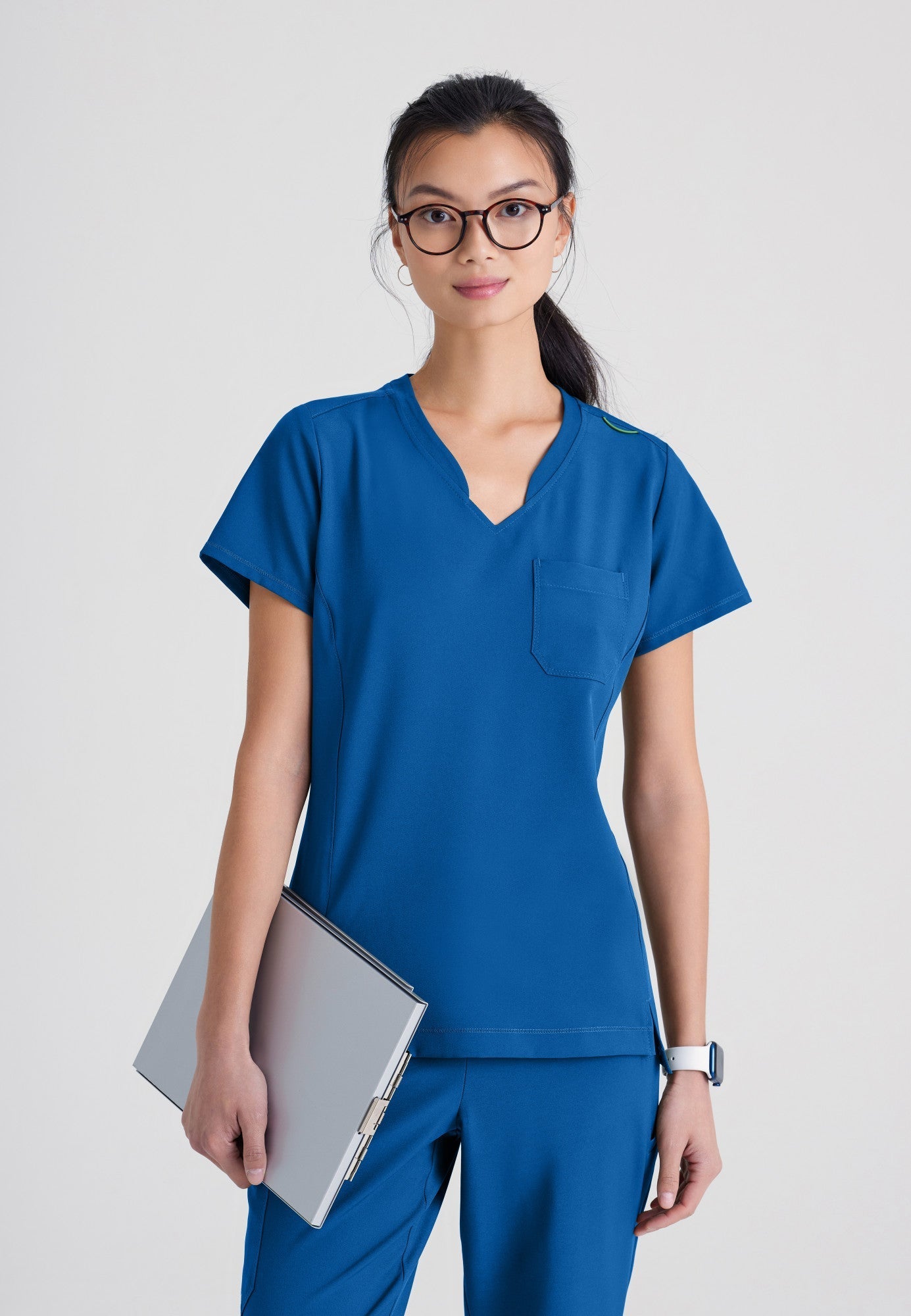 Sway Tuck-In Top - New Royal - Jen's Scrubs