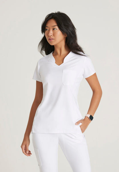 Sway Tuck-In Top - White - Jen's Scrubs