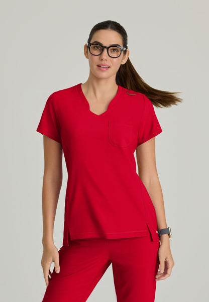 Sway Tuck-In Top - True Red - Jen's Scrubs