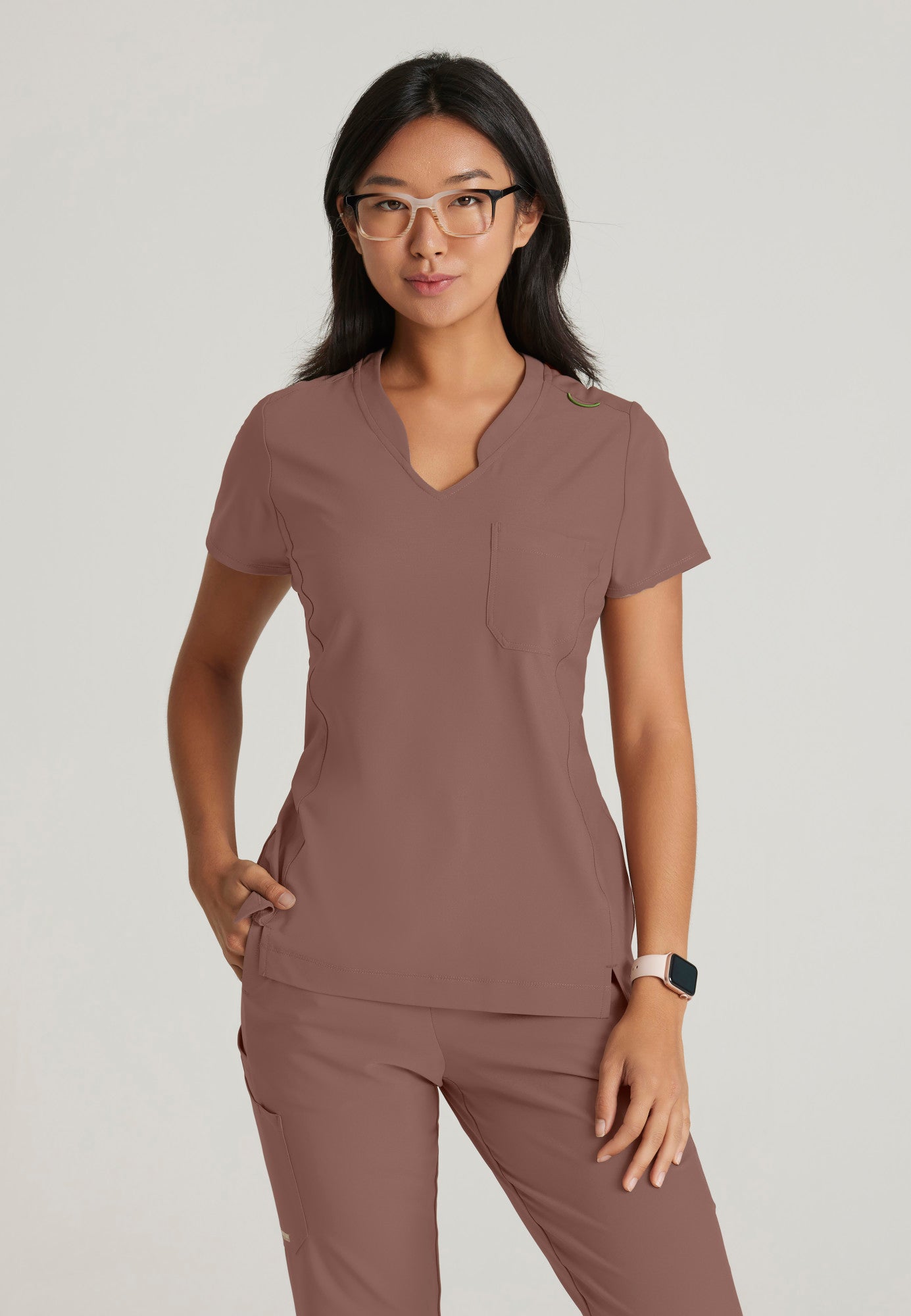 Sway Tuck-In Top - Driftwood - Jen's Scrubs