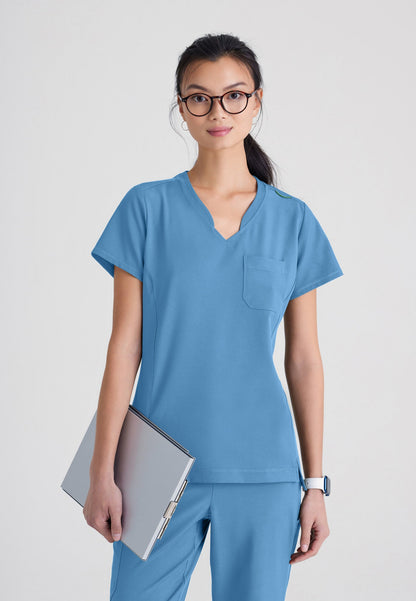 Sway Tuck-In Top - Ciel Blue - Jen's Scrubs