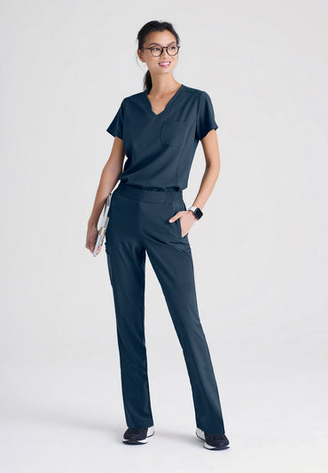Sway Tuck-In Top - Steel - Jen's Scrubs