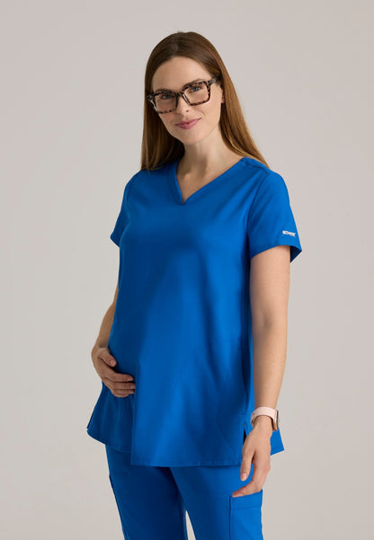 Promise Maternity Top - New Royal - Jen's Scrubs