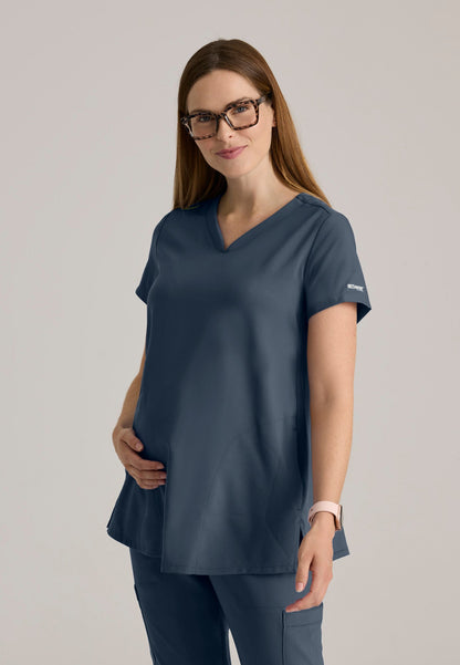 Promise Maternity Top - Steel - Jen's Scrubs