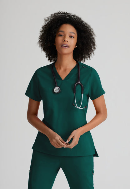 Bree Top - Hunter Green - Jen's Scrubs