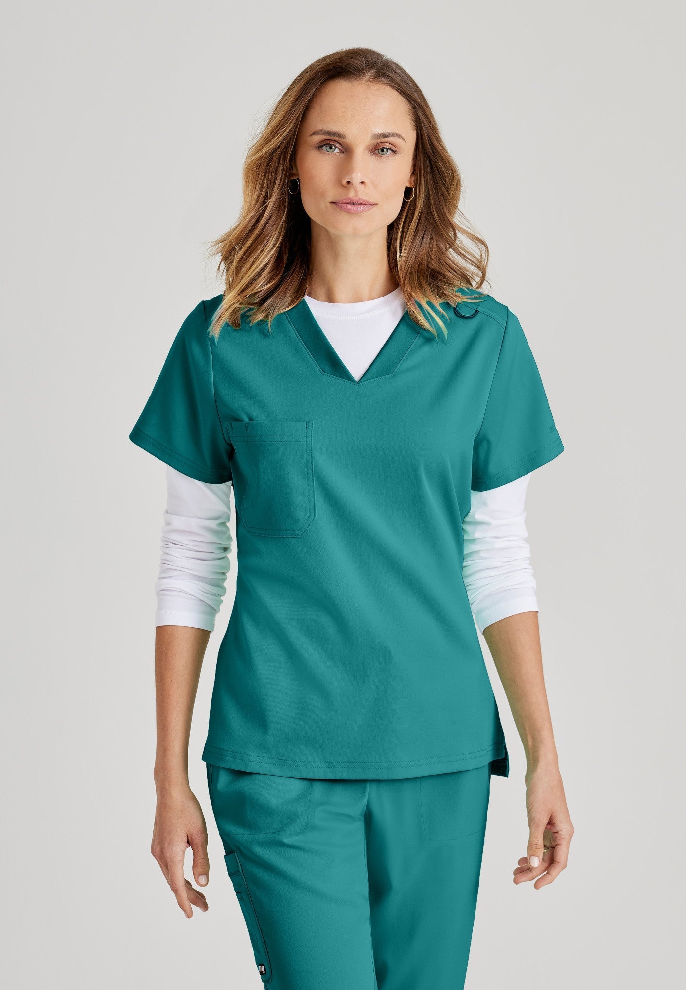 Bree Tuck-in Top - Teal - Jen's Scrubs