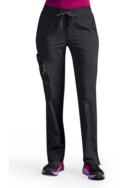 Women's Veronica Drawstring Straight Leg Pant - DBLACK