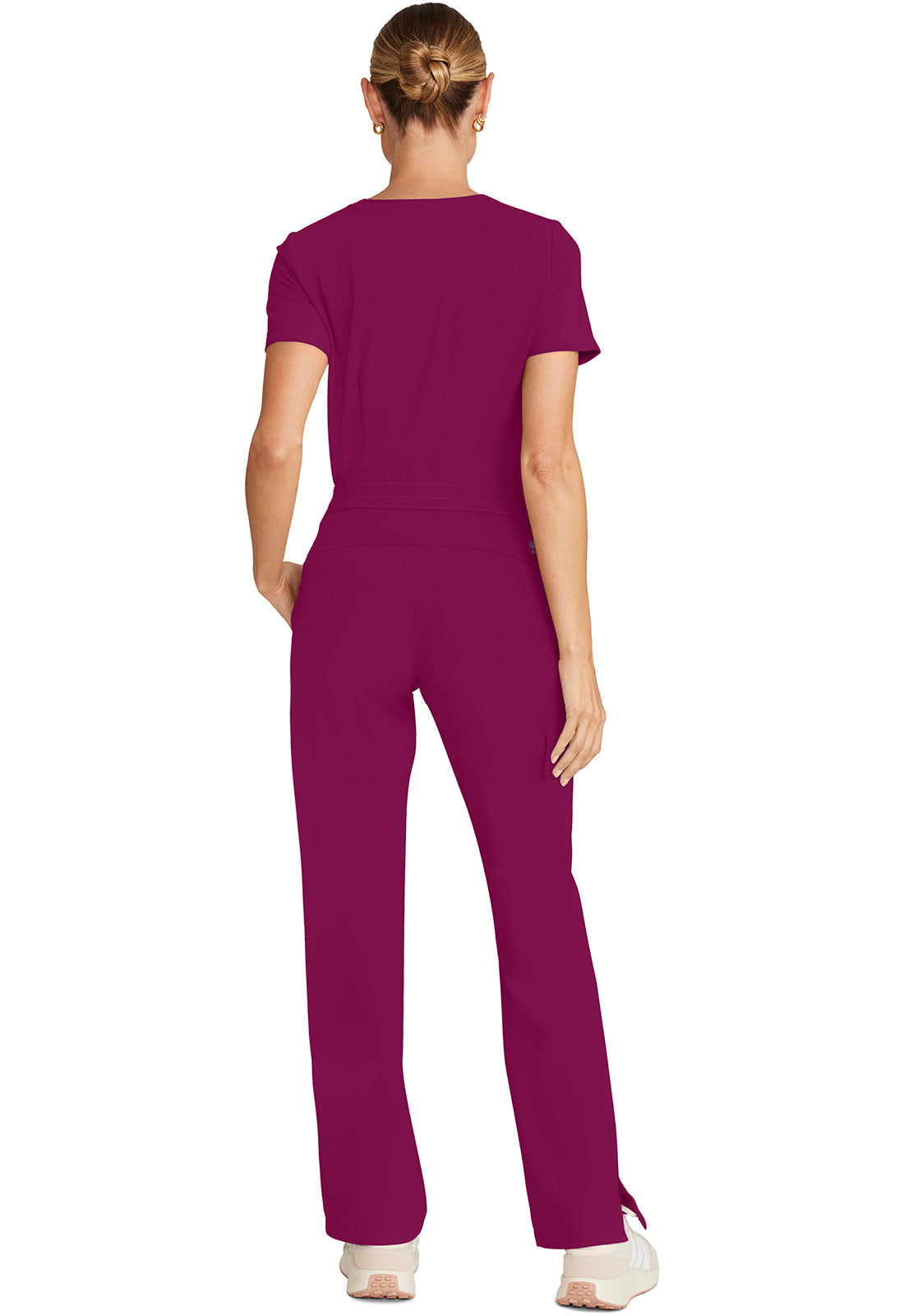 Women's Mid Rise Drawstring Straight Leg - Wine