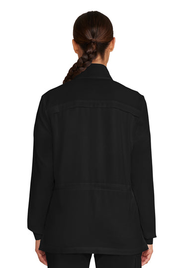 Women's Women's Zip Front Utility Jacket - Black