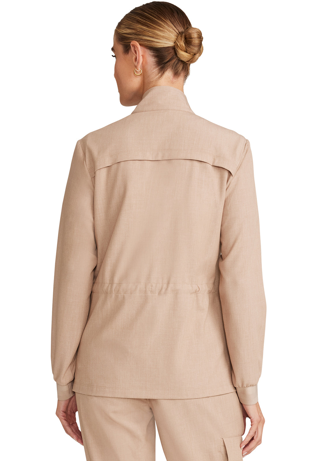 Women's Women's Zip Front Utility Jacket - Desert Taupe