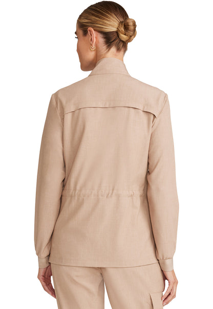 Women's Women's Zip Front Utility Jacket - Desert Taupe
