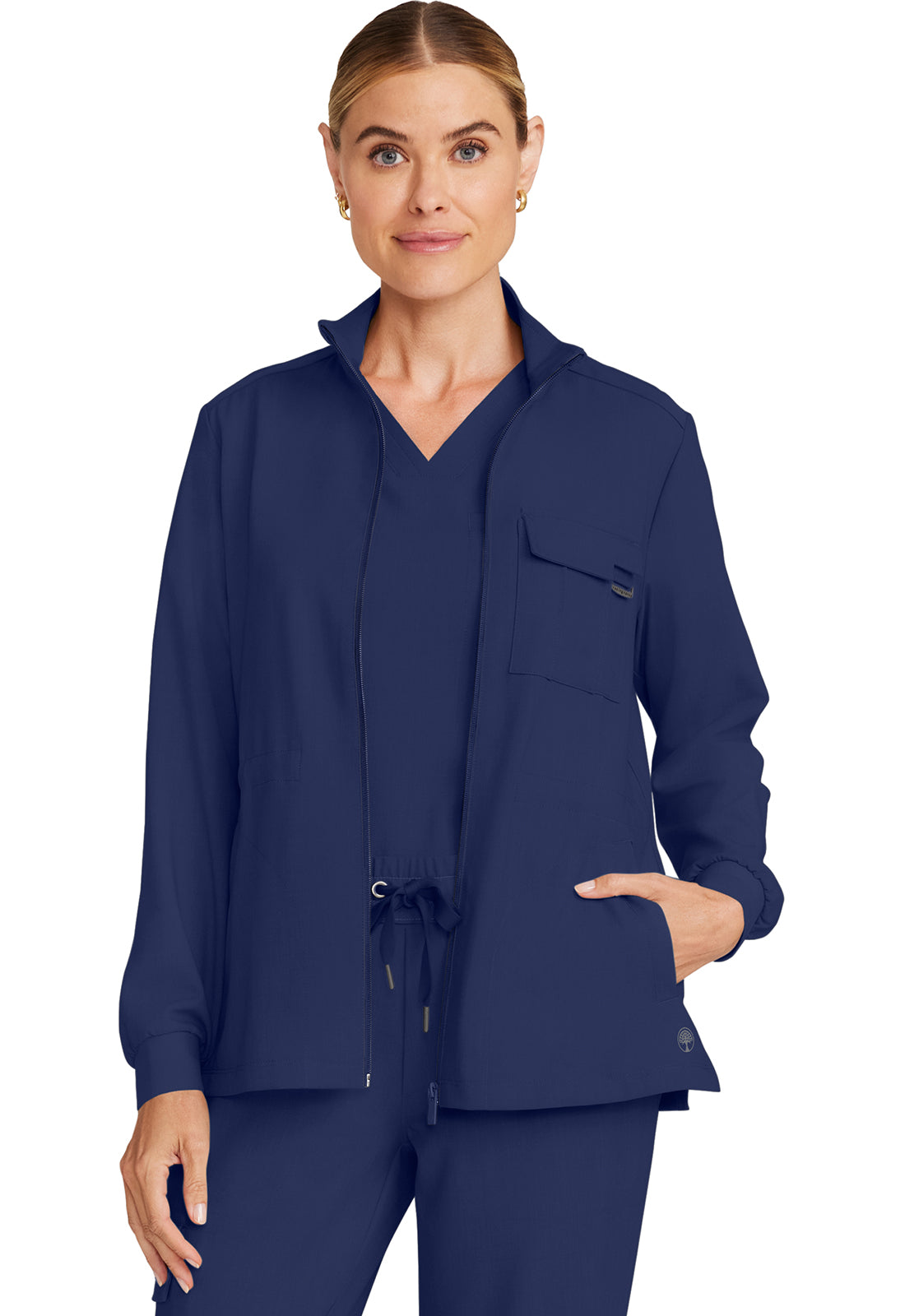 Women's Women's Zip Front Utility Jacket - Navy