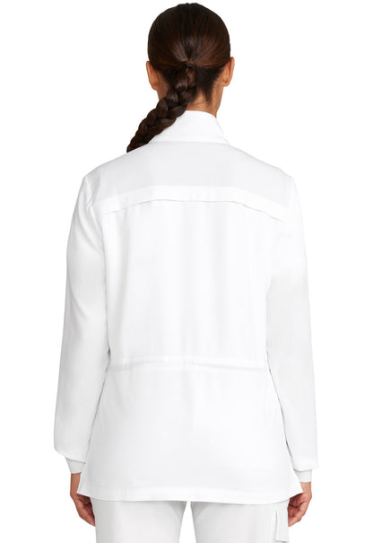 Women's Women's Zip Front Utility Jacket - White Gardenia