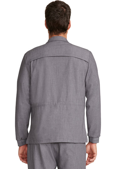 Men's Men's Zip Front Utility Jacket - Heather Ash