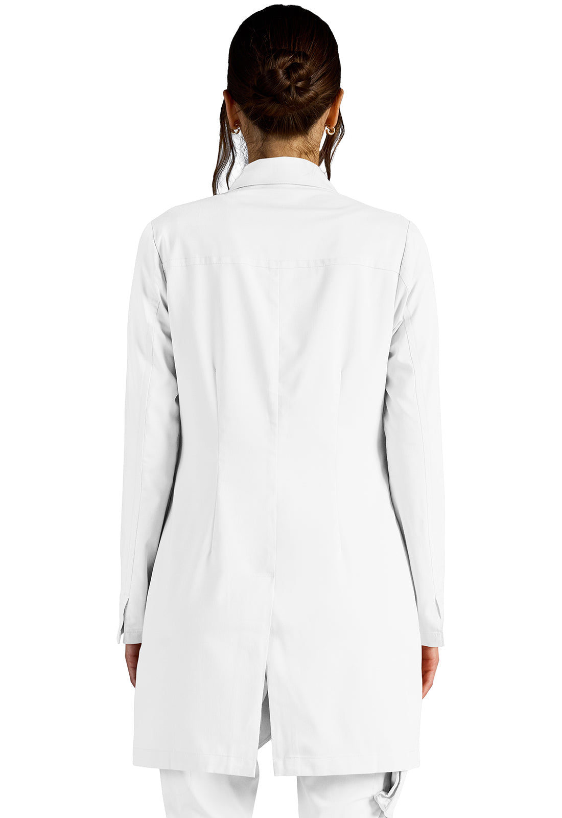 Women's Vera 34" Modernist Lab Coat - DWHITE