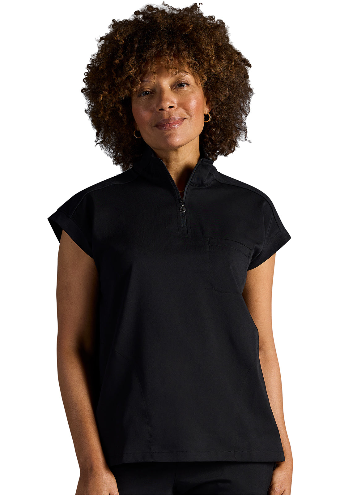 Women's Vienna Quarter Zip Top - DBLACK