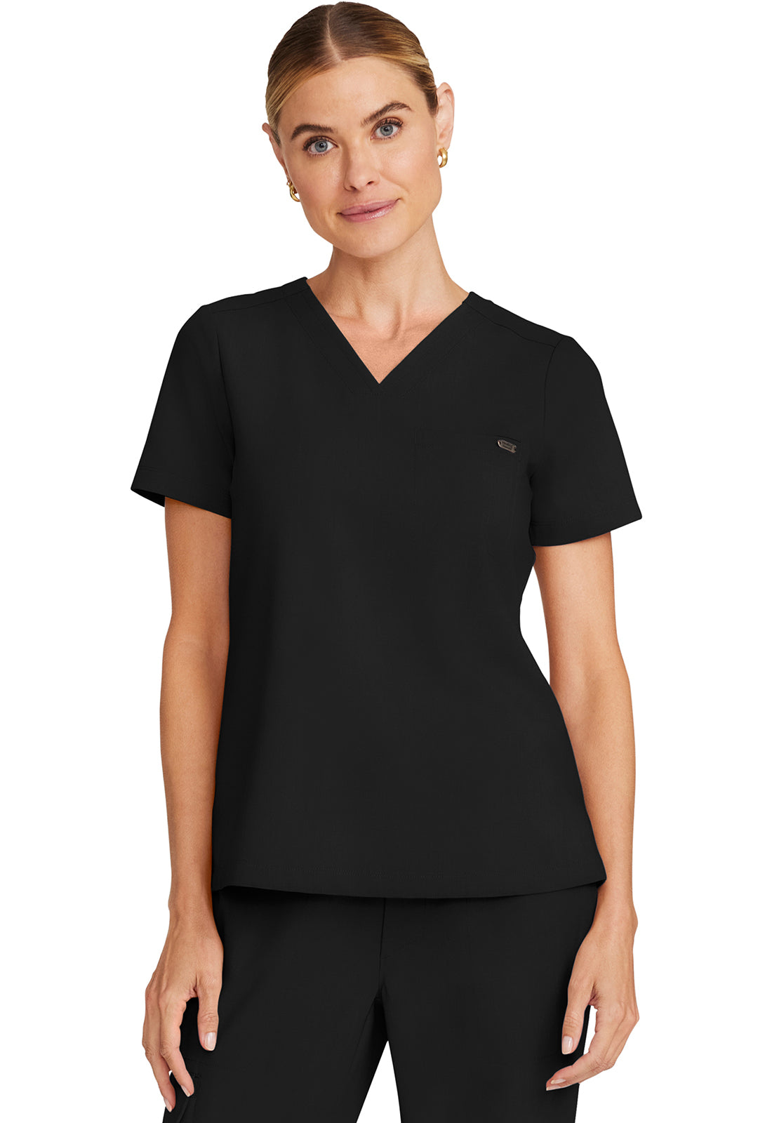 Women's  Women's Tuck-in V-Neck Top - Black