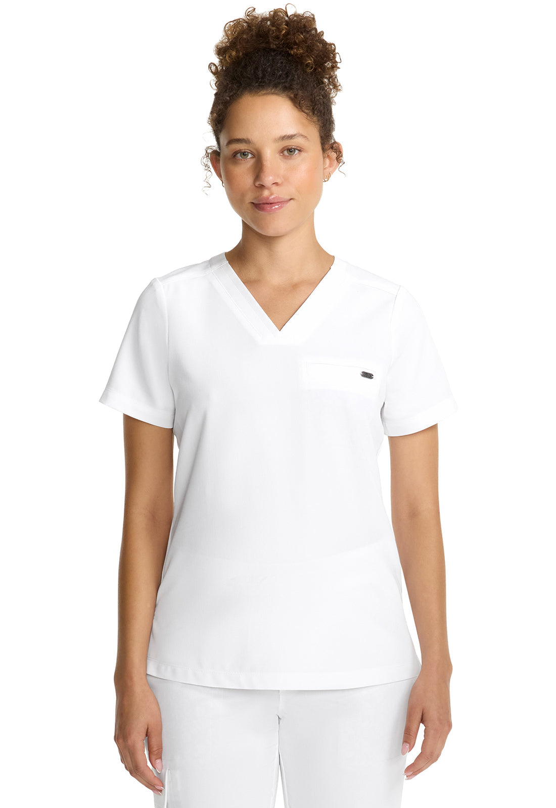 Women's  Women's Tuck-in V-Neck Top - White Gardenia