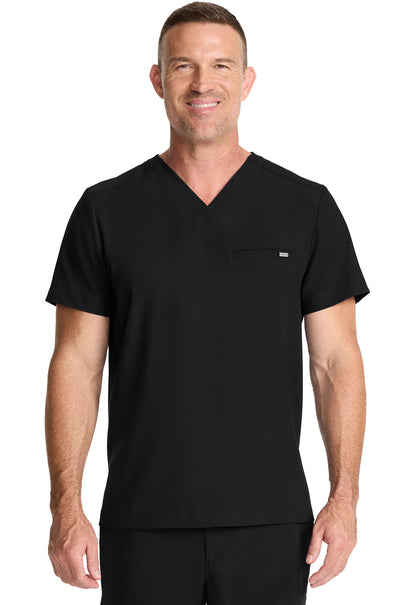 Men's Men's 1-Pocket V-Neck Top - Black