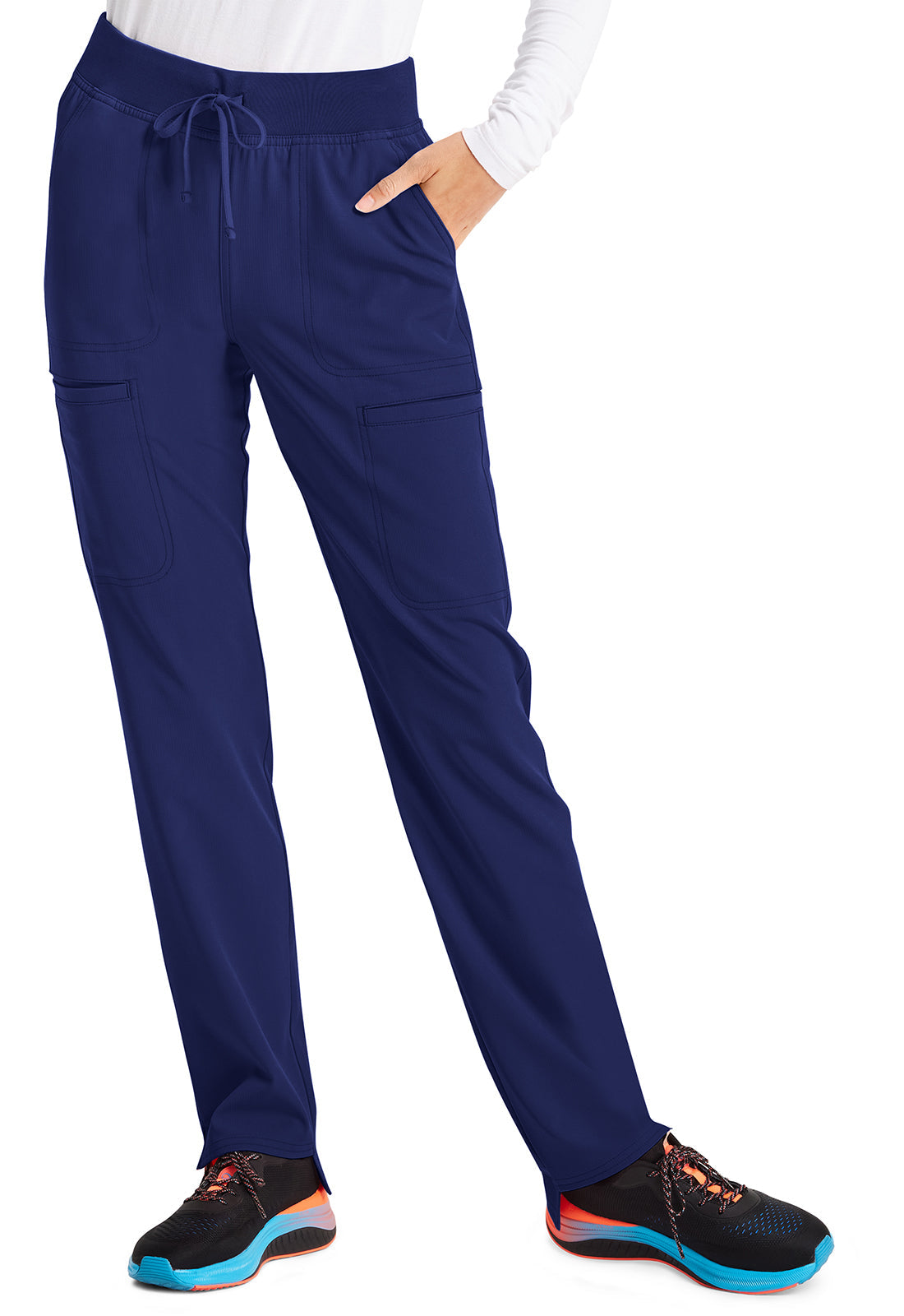 Women's Low Rise Drawstring Step Hem Pant - Navy