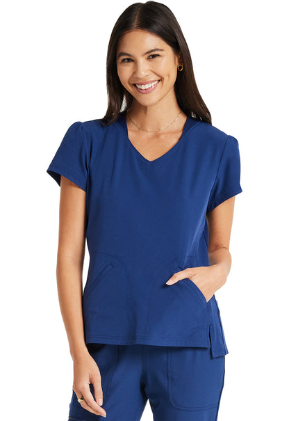 Women's V-Neck Top - Navy