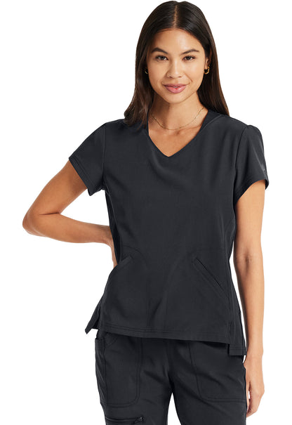 Women's V-Neck Top - Pewter