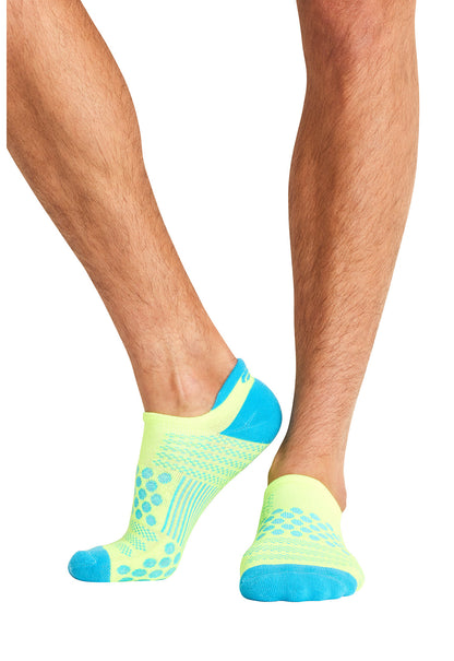 Unisex Athletic Ankle Socks - Hyper Yellow/Turquoise