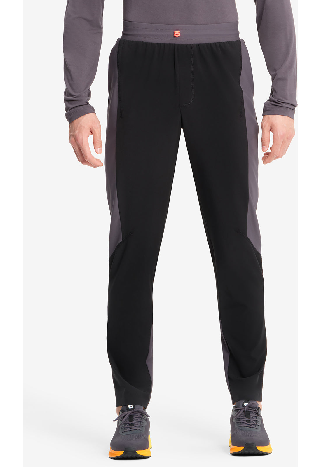 Women's Men's Mid Rise Slim Tapered Leg Pant - Black