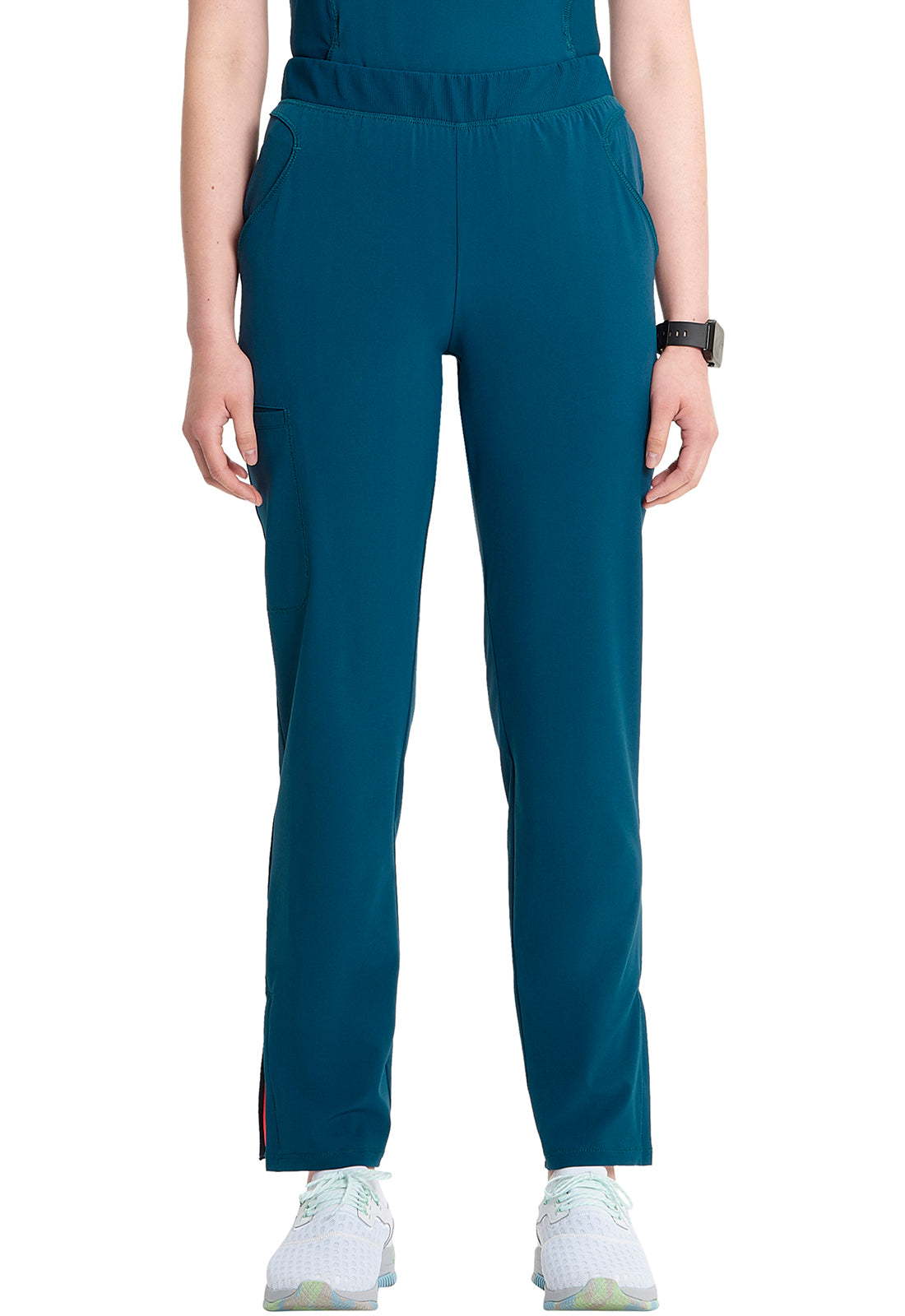 Women's Mid Rise Pull-on Tapered Leg Cargo Pant  - Caribbean Blue