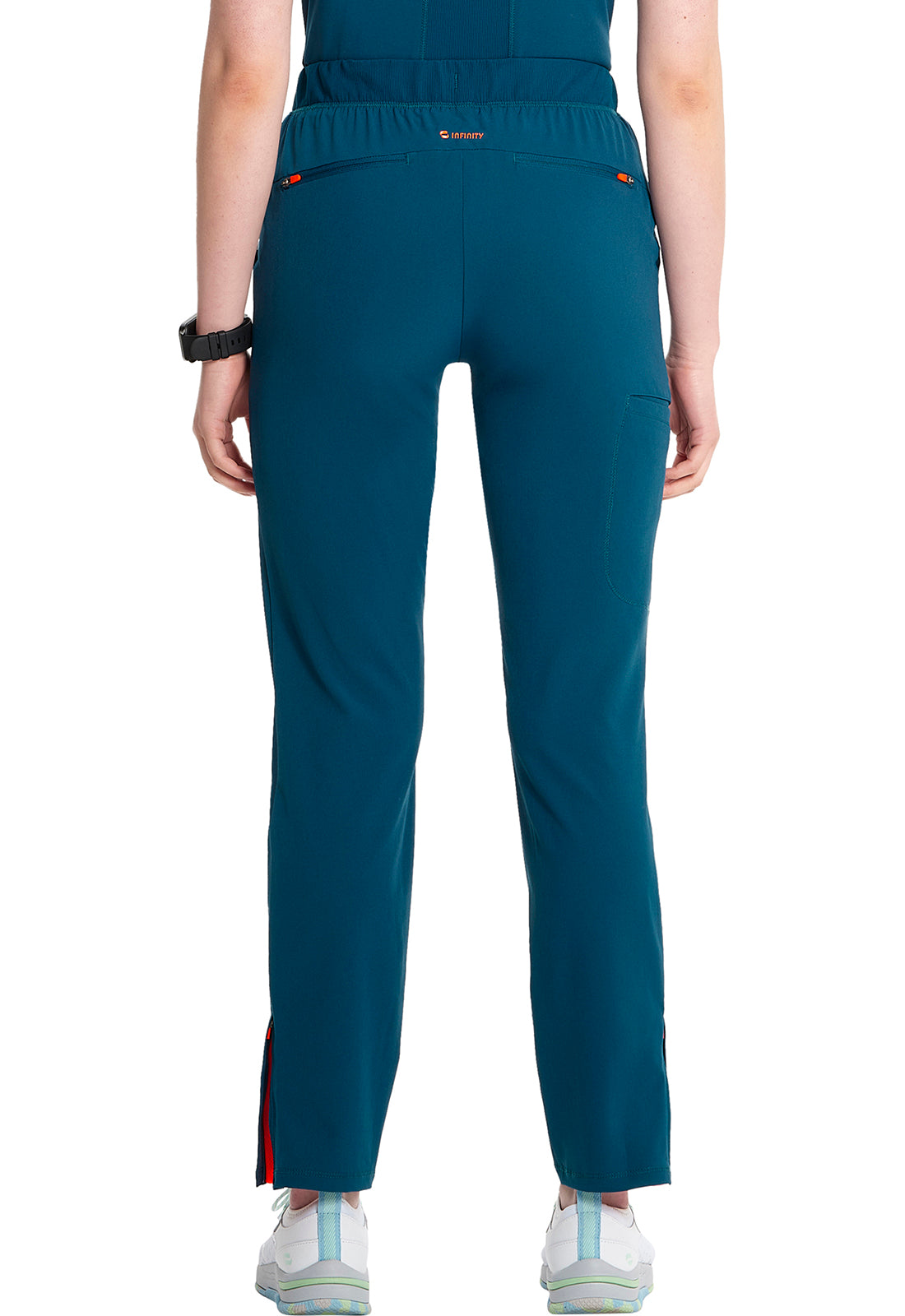 Women's Mid Rise Pull-on Tapered Leg Cargo Pant  - Caribbean Blue