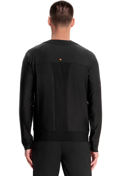 Men's Men's Knit Zip Front Jacket - Black