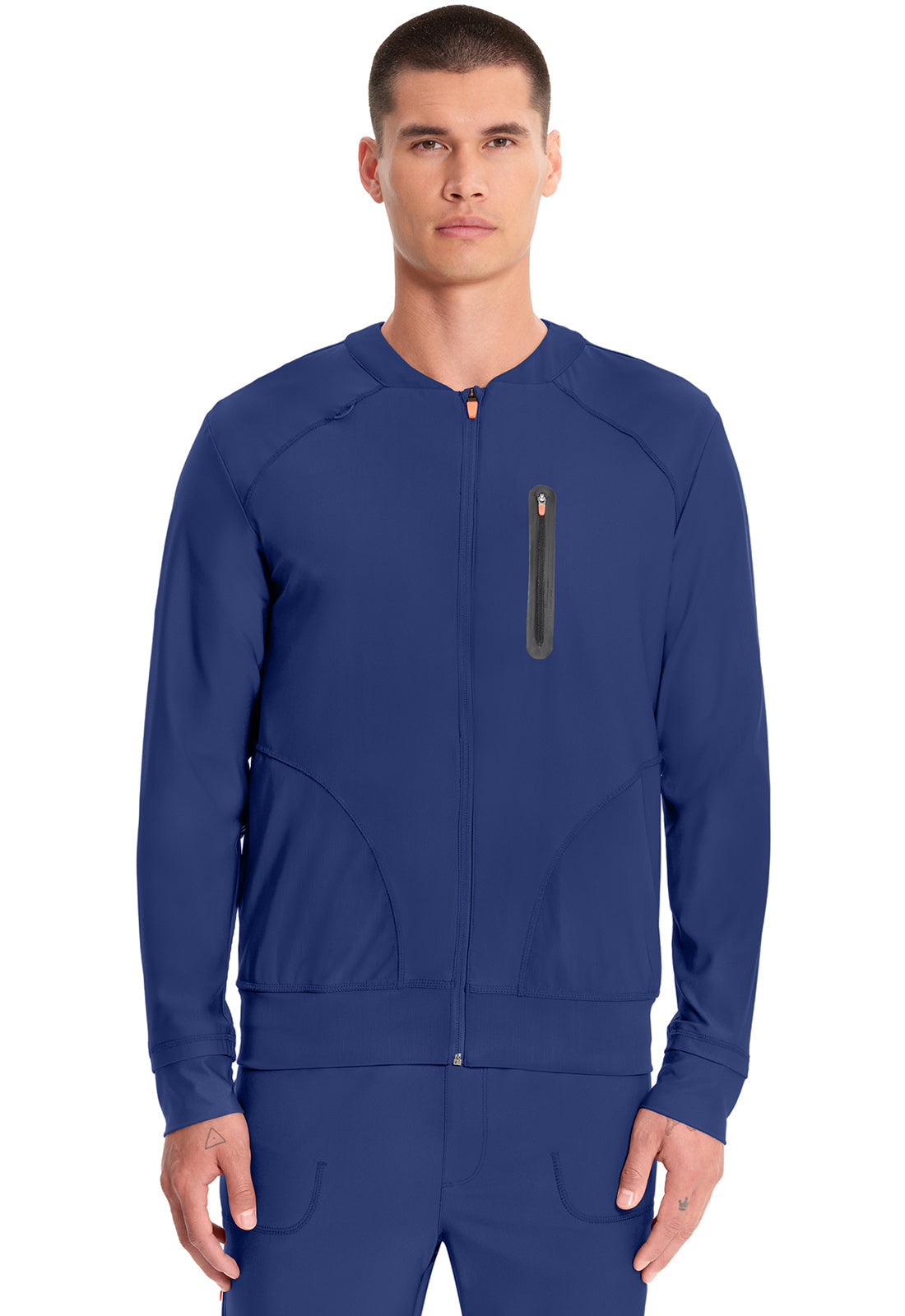Men's Men's Knit Zip Front Jacket - Navy