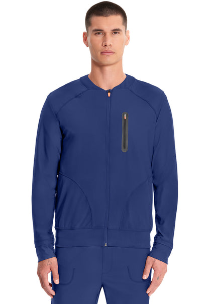 Men's Men's Knit Zip Front Jacket - Navy