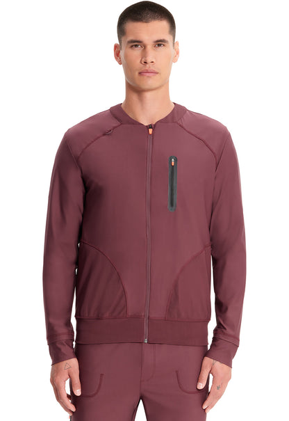 Men's Men's Knit Zip Front Jacket - Plum Velvet